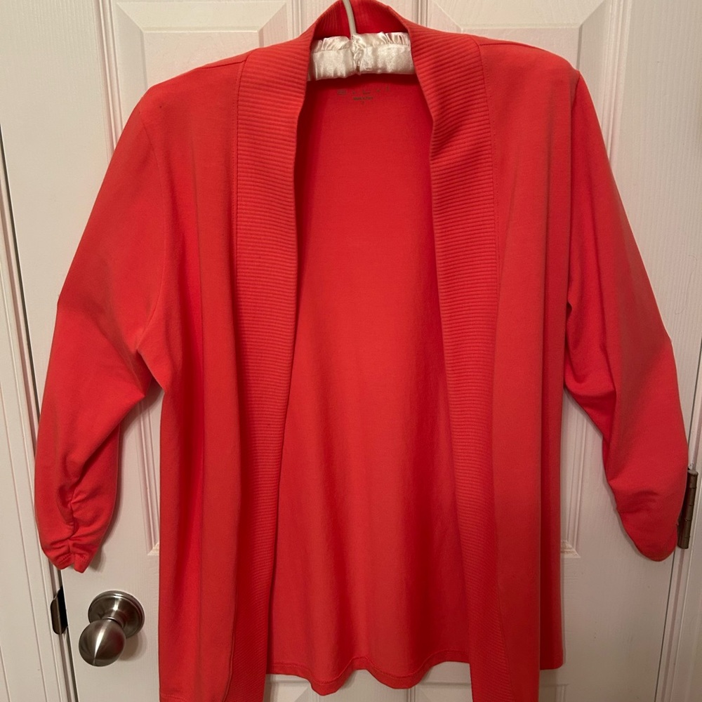 Women's Reddish/pink Open Front Cardigan Sweater